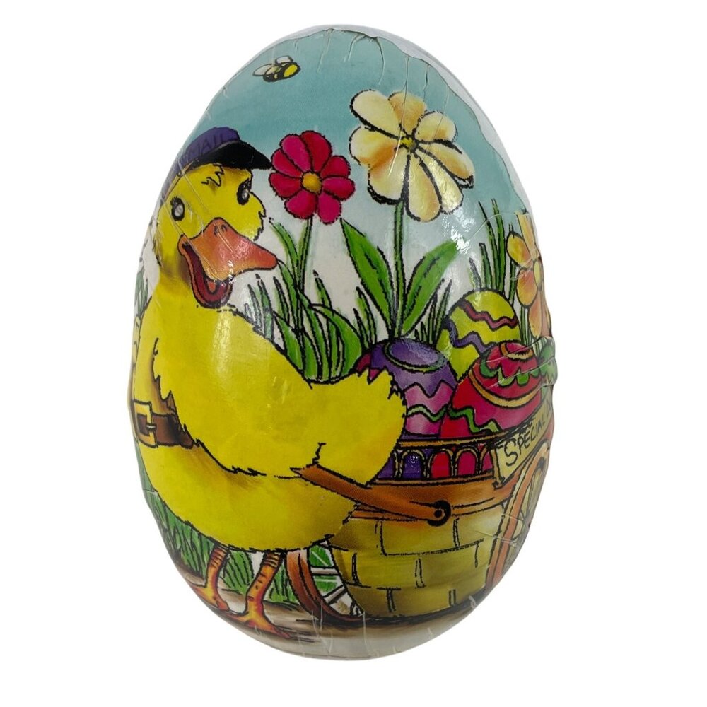 Vintage Paper Mache Easter Egg Candy Container